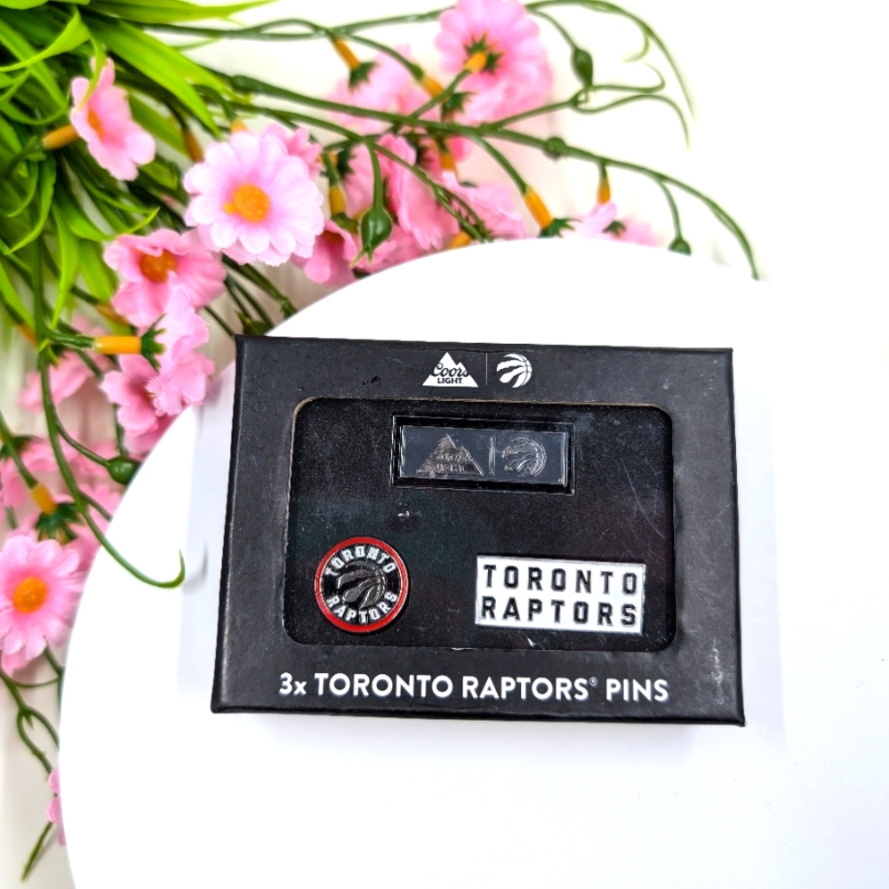 Toronto Raptors and Coors Light Set of 3 Pins